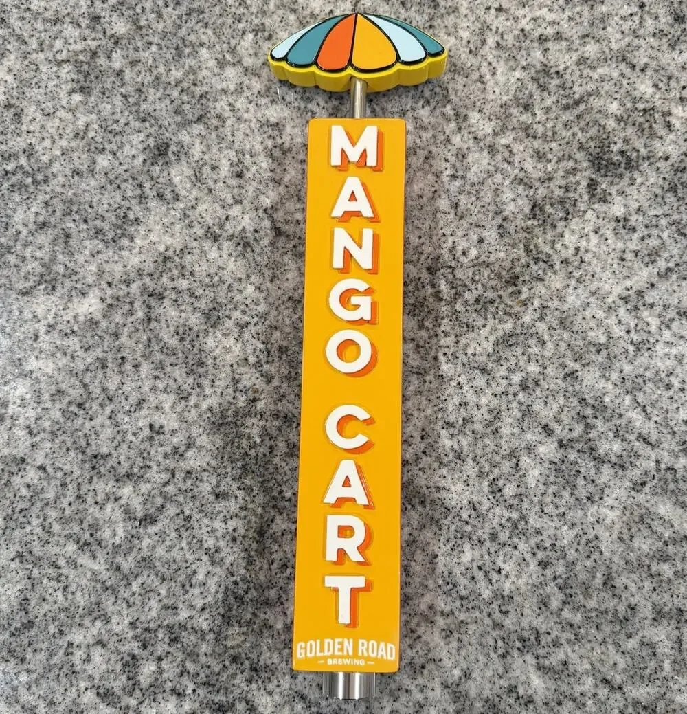 Golden Road Brewing- MANGO CART- Wheat Ale- Beer Tap/Handle Multicolor Umbrella